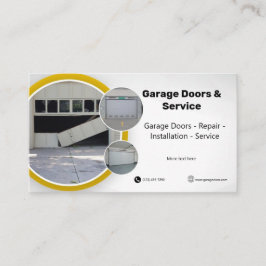 Einfache Garage Door Business Cards Visitenkarte