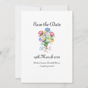 Einfache Garten-Frühlingsmargerite Wildblume Minim Save The Date