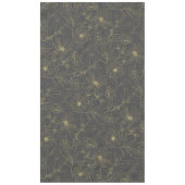 Einfache Gartenanlage Blume Gold Konturen Design Tischdecke (Vorderseite)
