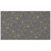 Einfache Gartenanlage Blume Gold Konturen Design Tischdecke (Vorderseite (Horizontal))
