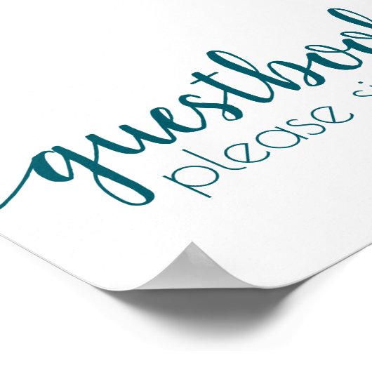 Einfache Gästebuch | Aquamarines Aqua Any Event Si (Ecke)