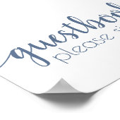 Einfache Gästebuch | Dusty Blue Any Event Sign (Ecke)