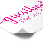 Einfache Gästebuch | Jedes Ereignis wird in Pink a (Ecke)