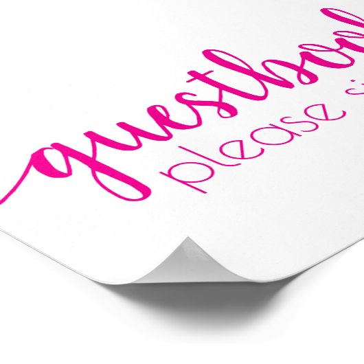 Einfache Gästebuch | Jedes Ereignis wird in Pink a (Ecke)