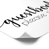 Einfache Gästebuch | Schwarzes Skript Jedes Ereign (Ecke)