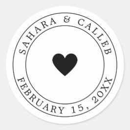 Einfache Gastgeschenk Hochzeit-Aufkleber Runder Aufkleber