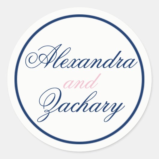 Einfache Gastgeschenk Hochzeit/Begrüßungsbeutel-Au Runder Aufkleber (Vorderseite)