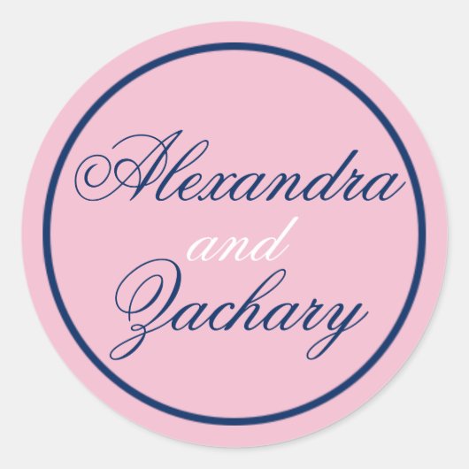 Einfache Gastgeschenk Hochzeit/Begrüßungsbeutel-Au Runder Aufkleber (Vorderseite)