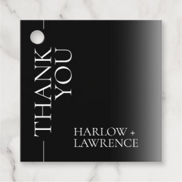 Einfache Gastgeschenk Hochzeit-Tags in Schwarz/Wei Geschenkanhänger