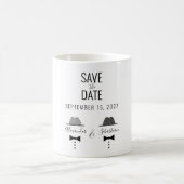 Einfache Gay Wedding speichern das Datum der Einla Kaffeetasse (Mittel)