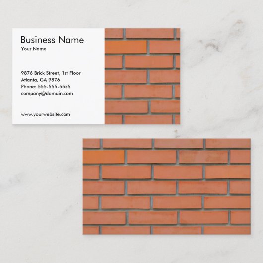 Einfache Gebäude-Baubranche Visitenkarte (Vorne/Hinten)