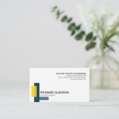 Einfache Gebäude-Block-Spalten-Struktur-Technik Visitenkarte (Stehend Vorderseite)