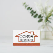 Einfache Gebäude-Rahmen-Konstruktionsarchitektur Visitenkarte (Stehend Vorderseite)