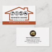 Einfache Gebäude-Rahmen-Konstruktionsarchitektur Visitenkarte (Vorne/Hinten)