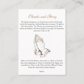 Einfache Gebete - Gebetskarte (Flat) Visitenkarte (Rückseite)