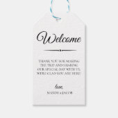 Einfache Geblüht Hochzeitsnahrung Geschenkanhänger (Vorderseite)