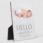 Einfache Geburt des Neugeborenen-Fotos Fotoplatte (Seite)