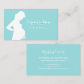 Einfache Geburt Doula Schwangere Silhouette Visitenkarte (Vorne/Hinten)