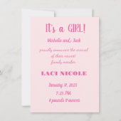 EINFACHE GEBURTSANKÜNDIGUNG EINLADUNG (Vorderseite)