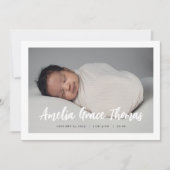 Einfache Geburtsankündigung Einladung (Vorderseite)