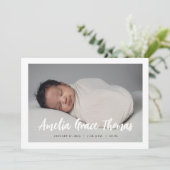 Einfache Geburtsankündigung Einladung (Stehend Vorderseite)