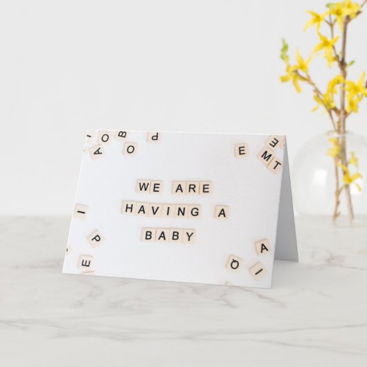 Einfache Geburtsankündigung für Briefsteine Karte (Gelbe Blume)