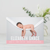 EINFACHE Geburtsankündigungen Ankündigung (Stehend Vorderseite)