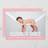 EINFACHE Geburtsankündigungen Ankündigung (Vorne/Hinten)