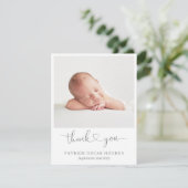 Einfache Geburtsankündigungskarte, herzlichen Dank Einladung (Stehend Vorderseite)
