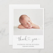Einfache Geburtsankündigungskarte, herzlichen Dank Einladung (Vorne/Hinten)