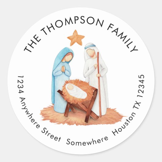 Einfache Geburtsdaten-Rückgabeadresse Runder Aufkleber (Vorderseite)