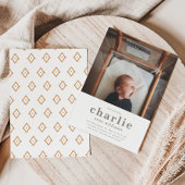 Einfache Geburtserklärung von Foto | Die Geburt de Einladung