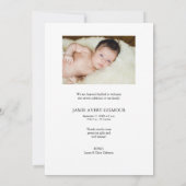 Einfache Geburtshilfe für Foto-Handschrift Vielen  Dankeskarte (Rückseite)