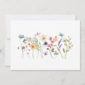 Einfache Geburtsstats Foto Wilde Blume Neugeborene Ankündigung (Rückseite)