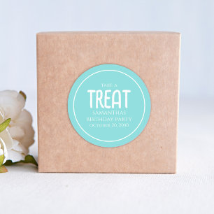 Einfache Geburtstags-Leckerei Gunst Whimsikschrift Runder Aufkleber