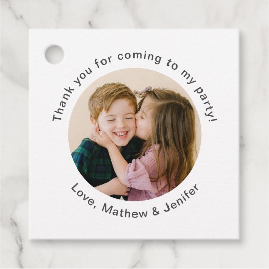 Einfache Geburtstagsfeier Geschenkanhänger (Vorderseite)