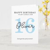 einfache Geburtstagskarte 16. Karte (Gelbe Blume)