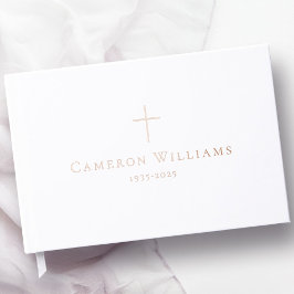 Einfache Gedächtnisbeerdigung, weiß Gästebuch