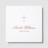 Einfache Gedächtnisbeerdigung, weiß Gästebuch (Vorderseite)