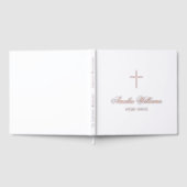 Einfache Gedächtnisbeerdigung, weiß Gästebuch (Voll)