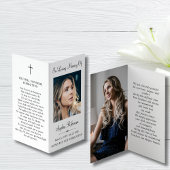 Einfache Gedächtnisfrässchen Foto-Beerdigungskarte