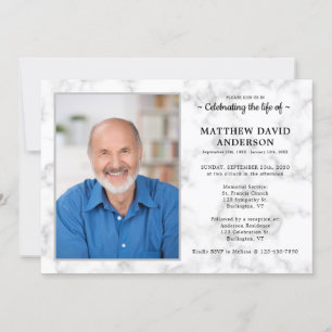 Einfache Gedenkfeier zum Foto des Lebens Einladung