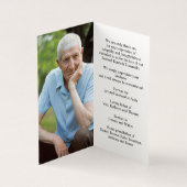 Einfache Gedenkkarte für Beerdigungen Foto gefloch (Innenseite)
