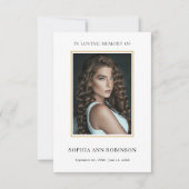 Einfache Gedenkkarte für das Beerdigungsgebet (Vorderseite)