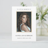 Einfache Gedenkkarte für das Beerdigungsgebet (Stehend Vorderseite)