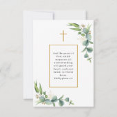 Einfache Gedenkkarte für das Beerdigungsgebet (Rückseite)