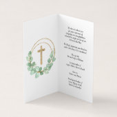 Einfache Gedenkkarte für das Beerdigungsgebet Visitenkarten (Innenseite)