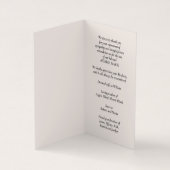 Einfache Gedenkkarte für das Beerdigungsgebet Visitenkarten (Innenseite)