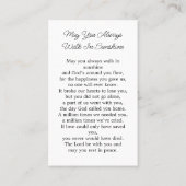 Einfache Gedenkkarte für das Foto Beerdigung Visitenkarte (Rückseite)