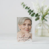 Einfache Gedenkkarte für das Foto Beerdigung Visitenkarte (Stehend Vorderseite)